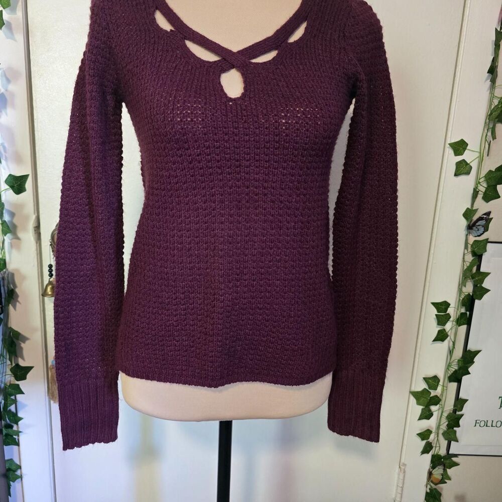 Aeropostale Women's Burgundy Cardigan